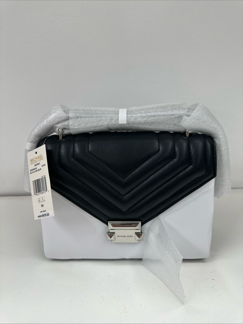 Michael Kors Women's Bag Whitney Medium Quilted Shoulder Black NWT